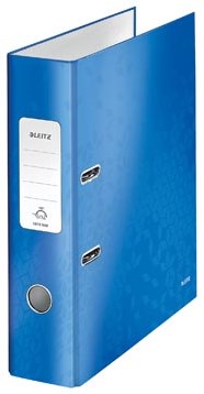 Leitz WOW ordner 2 rings A4 rug van 8 cm blauw