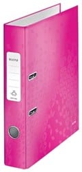 Leitz WOW ordner 2 rings A4 rug van 5 cm roze