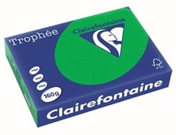 Gekleurd papier  A4  160 g  250 vel  bijartgroen Clairefontaine Trophée Intens