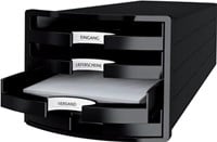 Bureau ladenkastje van Han met 4 open laadjes zwart-2