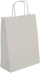 Papieren draagtassen wit 24 x 11 x 31 cm pk/50