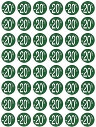 Agipa Kortinglabel -20% of -30% oranje rol van 192 stuks verwijderbaar
