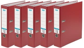 Elba ordner Smart Pro+, rug van 8 cm pak van 5 stuks rood