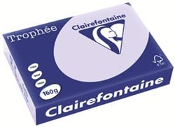 Gekleurd papier  A4  160 g  250 vel  lila Clairefontaine Trophée Pastel