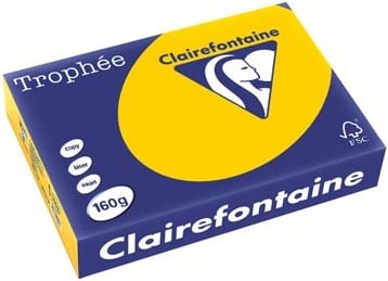 Gekleurd papier A4 160 gram zonnebloemgeel
