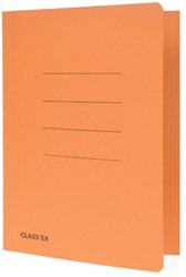 Stofklepmap oranje schrift formaat