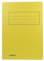 Dossiermap folio 3 kleppen geel