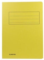 Dossiermap folio 3 kleppen geel
