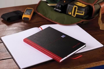 Notitieboek A5 Gelijnd Zwart Oxford Black n' Red 192 Bladzijden-3