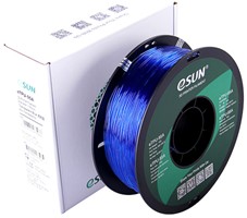 Filament Semi Flexibel ESILK-PLA ESun 1,75mm Transparant Blauw 1kg