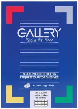 Gallery universele etiketten 105 x 35mm 16 etiketten per vel