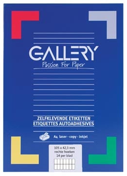 Gallery universele etiketten  105 x 42,3mm 14 etiketten per vel
