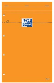 Schrijfblok Oxford Everyday A4+ lijn 80vel geel