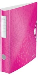 Ordner A4 rug van 6,5 cm roze Leitz WOW Active