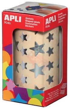 Apli Stickers ster zilver 2.360 stuks