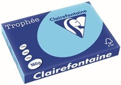 Gekleurd papier helblauw A3 160 gr 250 vel Clairefontaine Trophée Pastel