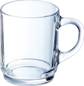 Luminarc glas met oor uit glas 25 cl stapelbaar