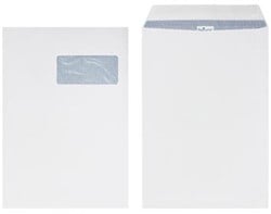 Vensterenveloppen A4 229 x 324 mm venster rechts 100 g/m² plakstrip ds/250