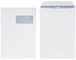 Vensterenveloppen A4 229 x 324 mm venster rechts 100 g/m² plakstrip ds/250