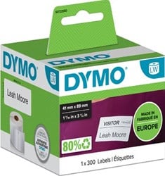 Dymo 11356 verwijderbare naambadges 89 x 41 mm