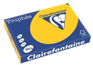 Clairefontaine Trophée Intens gekleurd papier A3 160gr 250 vel zonnebloemgeel