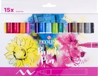 Talens Ecoline Brush pen etui van 15 stuks assorti
