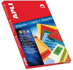 Apli Gekleurde etiketten 70 x 37 mm groen 2.400 stuks 24 per blad