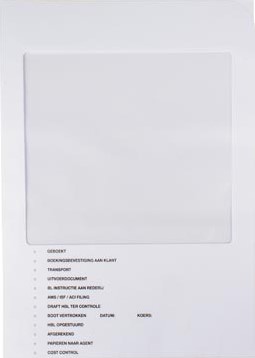 Douane mapje, wit, pak van 100 stuks
