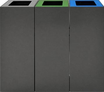 V-Part modulaire afvalbak 60 l grijs-2