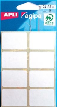 Agipa witte etiketten 24x35mm