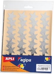 Apli Metallic stickers sterren zilver 128 stuks