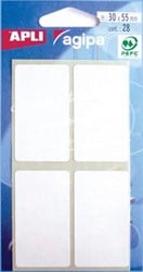 Agipa witte etiketten 30x55mm