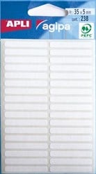 Agipa witte etiketten 5x35mm
