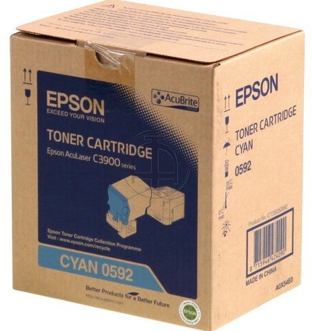 Epson toner Epson C13S050592 Toner cyaan 6.000 Paginas voor Aculaser C 3900/3900 DN/DTN/N/TN
