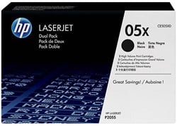 HP cartridge 05x zwart duo pack CE505X 