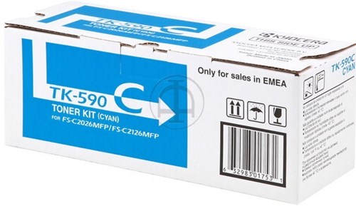 Kyocera tonercartridge TK-590C cyan Capaciteit 5.000 pagina's.