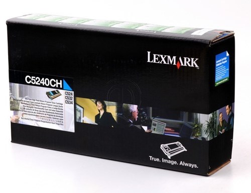 Lexmark C5240CH return program toner cyan 5.000 afdrukken