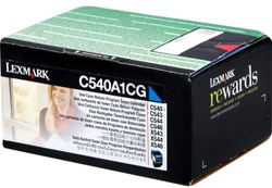 Lexmark C540A1CG return program toner cyan 1.000 afdrukken
