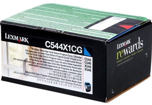Lexmark C544X1CG return program toner cyan 4.000 afdrukken