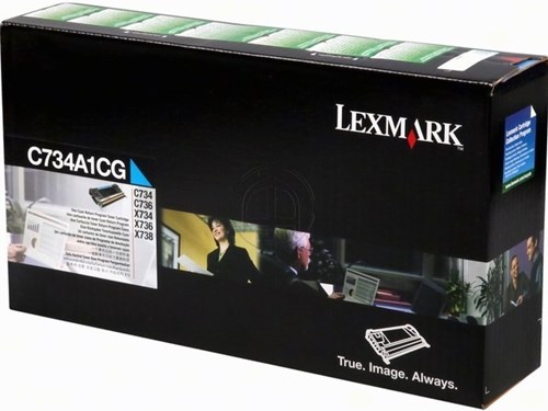 Lexmark C734A1CG return program toner cyan 6.000 afdrukken