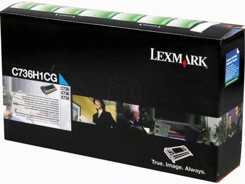 Lexmark C736H1CG return program toner cyan 10.000 afdrukken