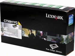 Lexmark C736H1YG return program toner geel 10.000 afdrukken