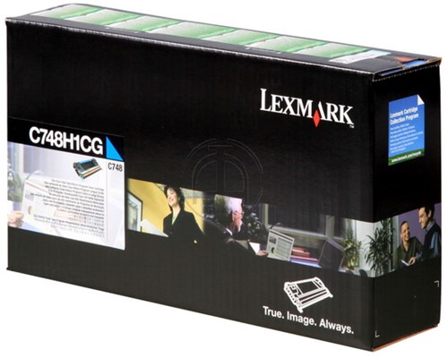 Lexmark C748H1CG return program toner cyaan 10.000 afdrukken