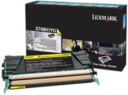 X748H1YG LEXM X748 TONER YEL 10.000pag ISO/IEC19798 return