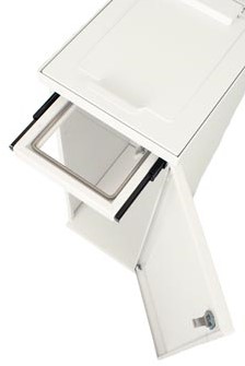 V-Part modulaire afvalbak met deur en zakhouder 55 l wit-2