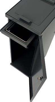 V-Part modulaire afvalbak met deur en zakhouder 55 l grijs-2