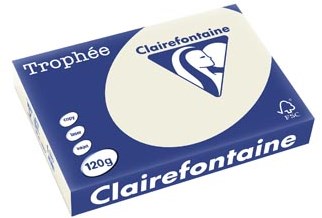 Clairefontaine gekleurd papier Trophée Pastel A4 120 g 250 vel parelgrijs