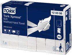 Tork Xpress Advanced handdoek 2-laags systeem H2 wit 25,5x21,2 cm pak van 21 stuks