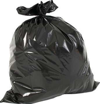 Vuilniszak 60 x 80 x 0.02 cm zwart HDPE 20 x rol van 20 stuks