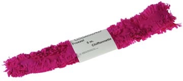 Crepe papier met franje fuchsia Bouhon